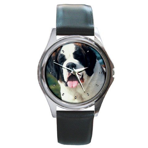 Saint Bernard Round Metal Watch