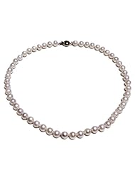 8-9mm White Freshwater Cultured AAA Quality Pearl Necklace, 18"