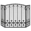 Fleur de Lis Fireplace Screen (Triple Panel)