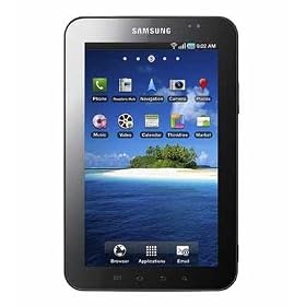 Samsung P1000 Galaxy Tab Tablet Unlocked Android Powered 2.2 with 3 MP Camera, 7-Inch Touchscreen, 16GB Memory, Cell Phone - International Version with No Warranty (White/Black)