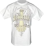 Invictus Logo White MMA Fight T-Shirt (Size=XL)