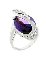 Pave Strip Amethyst Ring