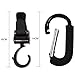ilovebaby Hook Set for Baby Stroller 2 U Shape Hooks and 2 D Shape Hooks Easy to Install, Fit All Strollers Multi-Purpose Hanger for Baby Diaper Bags or Groceries-Solid, Pack of 4 Color Black