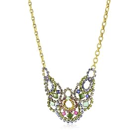 Sorrelli Wild Meadow Multi-Crystal Glam Lace Necklace