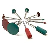 JINTONG ゴム砥石 2.35mmシャンク コーン ヘッド セラミック 研磨 マウント10個入り