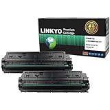 LINKYO Compatible Toner Cartridge Replacement for Canon 137 9435B001AA (Black, 2-Pack)