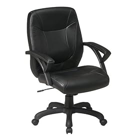 Office Star Executive Mid Back Faux Leather Chair