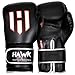 Hawk Sports Black Leather Boxing Gloves Gel Fight Punch Bag MMA Muay Thai Kick UFC