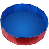 Fuloon Foldable PVC Pet Swimming Pool Bathing Tub Bathtub Dog Cats Washer 32inch.D x 8inch.H