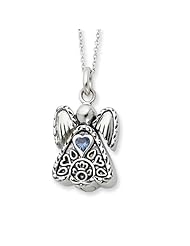 December, Angel Ash Holder Necklace in Sterling Silver