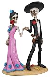 Day Of The Dead Skeleton Couple Holding Hands Statue Figurine