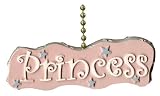 Childrens Pink Princess Ceiling Fan Pull Chain