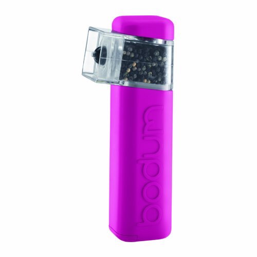 BODUM Square Automatic Gravity Operated Salt and Pepper Grinder, Pink