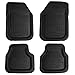 FH Group F11800BLACK TPO Plastic All-Weather Durable Waterproof 3D Semi-Universal Trimmable Floor Mats