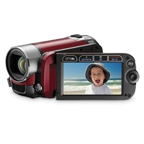 Canon FS200 Flash Memory Camcorder with 37x Optical Zoom (Sunrise Red)