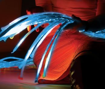 12 Jumbo Tail Fiber Optic Side Glow