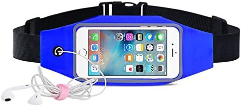 YIMAGE OutdoorCreation Products Sports Belt Running Waist Packs Phone Screen Touch Arm Bag Deep Blue for 5.8 Inches Phone