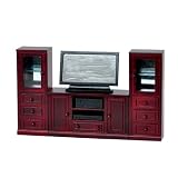 Dollhouse Miniature 6-Pc. Mahogany Graham Entertainment Set