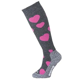 Barts Girls Hearts Ski Socks - Size 12 - 2 UK (31 - 34)