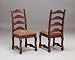 Powell La Questa Cottonwood Side Chair - Brown Faux Leather Fabric