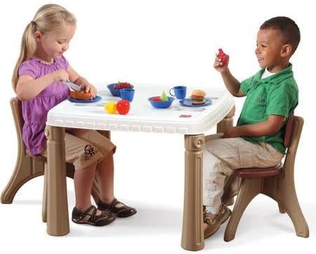 Kids Patio Set Outdoor Furniture Plastic Table 2 Chairs Backyard Garden Fun Play