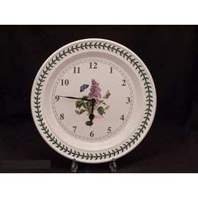 Portmeirion Botanic Garden Kitchen 10-inch Wall Clock, Lilac