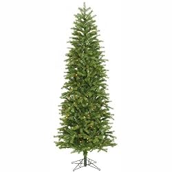 7.5' Pre- Lit Slim Redwood Pine Christmas Tree - Multicolor Duralit Lights