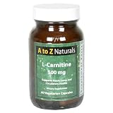 A to Z Naturals L-Carnitine, 500 mg, Vegetarian Capsules, 60 capsules