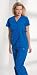Landau Empire Waist Overlap Scrub Top Scrub Top Solids