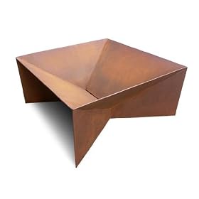 Plodes FP30 Firepit 30 Inch Carbon Steel Firepit - Rust Patina Finish by 