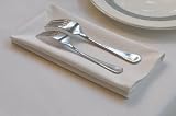 20 in by 20 in White Napkins Heavy Woven Polyester - Commercial Grade (12 Pack)