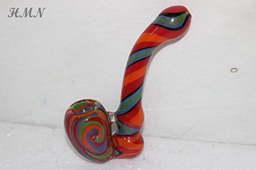 5.5" Rainbow Coloured Handmade Art Incense Burner with Carb Hole