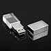 LANYOS 32GB New Crystal Transparent Rectangle Genuine USB Flash Drive 3.0 Wedding Gift Pendrive,Silver ?- ¡­