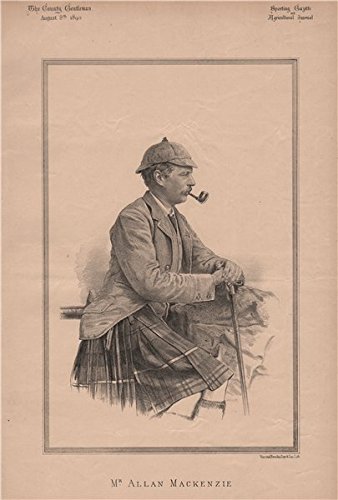 Mr. Allan Mackenzie - 1890 - old print - antique print - vintage print - Portraits art prints