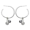 Sterling Silver and Grey Freshwater Pearl Elodie Lustre Earrings E0092GP