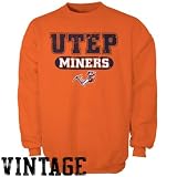 NCAA UTEP Miners Youth Orange Vintage Crew Sweatshirt