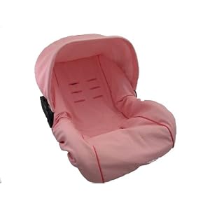 Custom Infant Car Seat Cover- Sew Precious Baby- Pink- Choose Your Accent Color!