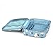 Simmer Stone Portable Travel Camping Hiking Toiletry Hanging Mens/ladies Makeup Cosmetics Wash Bag Case Organizer Holder for Women (blue flower)