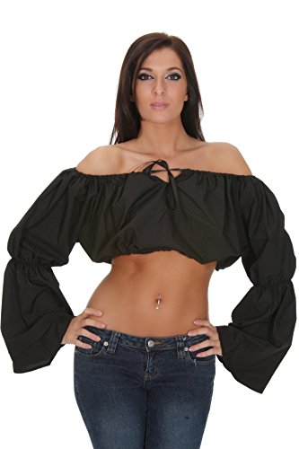 SC88525B Bellydance Gypsy Renaissance Crop Chemise Peasant Wench Costume