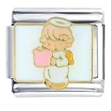 Religious Reading Angel Italian Charms Bracelet Link