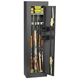 HOMAK HS30103605 6-Gun Security Cabinet, Gloss Black