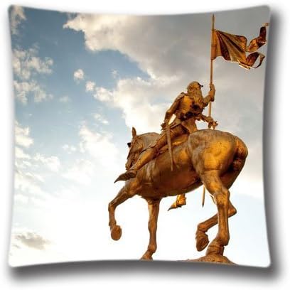 Sweety Heart Abstract DIY Design Home Decorative Custom Joan Of Arc Statue At Place Des Pyramides Paris Pillow Case (two sides),SDI