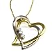 Goldmaid Damen-Collier Herzen 585 Bicolor 3 Diamanten 0,03ct He C08GW