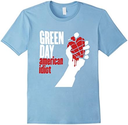 Men's Featured t shirt: Green day american idoit T-Shirt   Medium Baby Blue