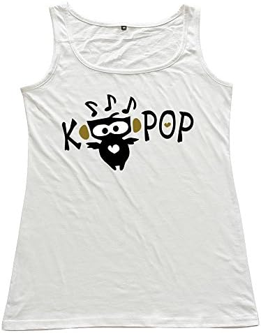 Lady Love Kpop Owl Graphic Art Design Cool White Tops By RRG2G XX-Large