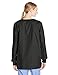 Landau Women's Snap Front Scrub Jacket, Black, 3X