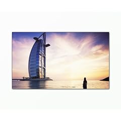 Wandbild xxl g�nstig & modern (burj_al_arab-70x120cm) Deko Bilder fertig gerahmt mit Keilrahmen gro� im Bilder Shop. Ausf�hrung sch�ner Kunstdruck auf echter Leinwand als Wandbild mit Rahmen. Preiswerter als �lbild Gem�lde Foto Poster Plakat mit Bilderrahmen. Bild Style (Hotel Meer Mensch). 100% Made in Germany(murale moderna canvas picture arts print image l�mina moderno)