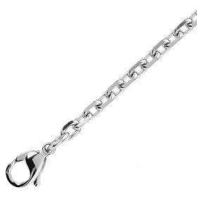 3.5mm, Stainless Steel, Diamond Cut Cable Chain - 24 Inch