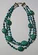 Three Strand Turquoise Necklace with Swarvoski Crystals
