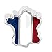CharmSStory Silver Plated Patriotic Proud to Be French Flag Country France Map Charm Beads for Bracelets